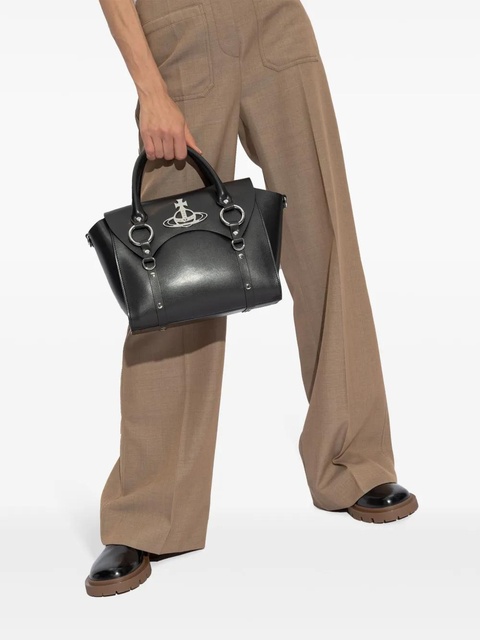 Vivienne Westwood Orb-plaque leather tote bag - Black - zdjęcie produktu nr 2