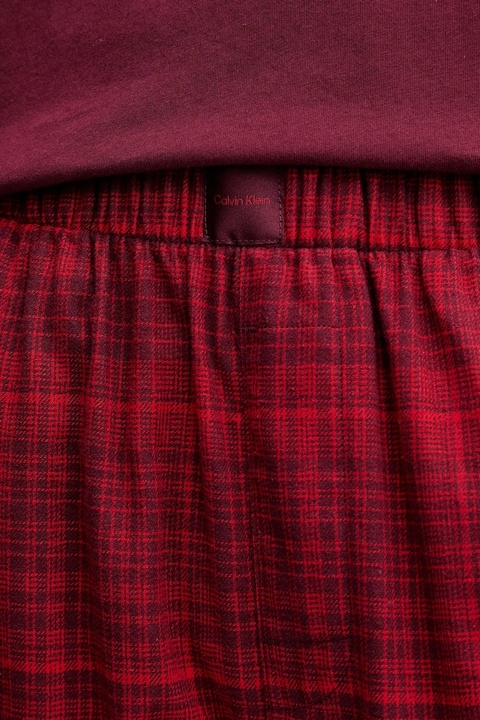 Calvin Klein Underwear piżama bawełniana damska kolor bordowy bawełniana LV00QS7579 - zdjęcie produktu nr 1