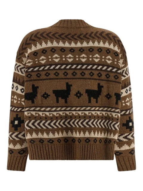 Weekend Max Mara Ovatta jacquard cardigan - Brown - zdjęcie produktu nr 1