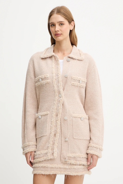 Blugirl Blumarine kardigan damski kolor beżowy ciepły RF5228.MA950 - zdjęcie produktu nr 1