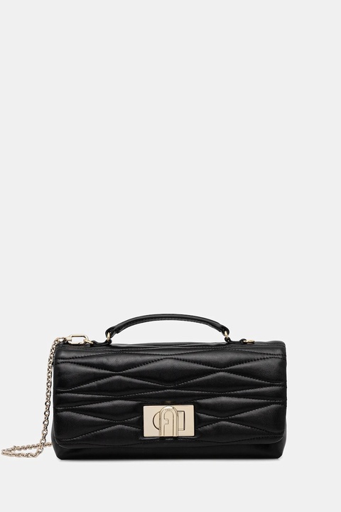 Furla torebka skórzana kolor czarny WE00798.BX3548.O6000 - zdjęcie produktu nr 1