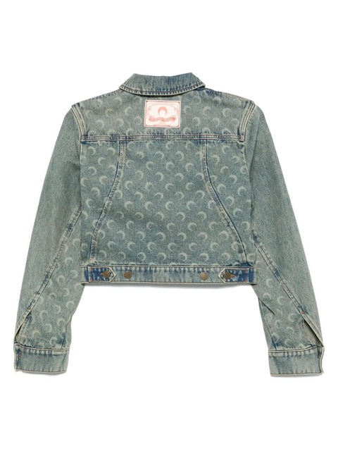 Marine Serre Moon Laser cropped jacket - Blue - zdjęcie produktu nr 2