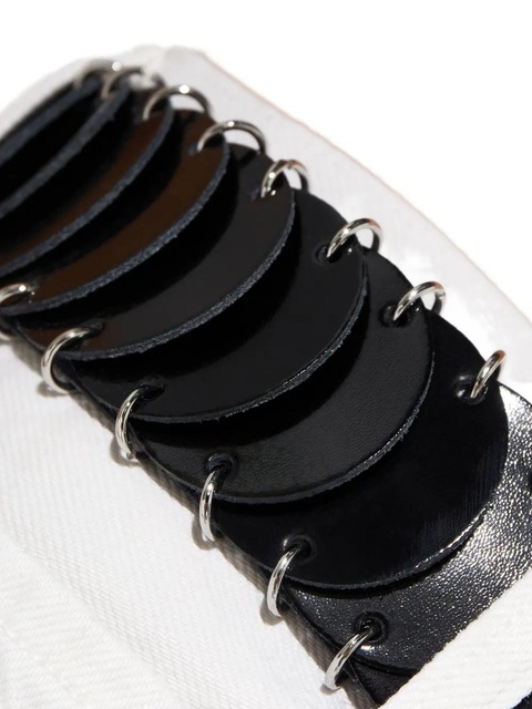 Rabanne leather metal-detail belt - Black - zdjęcie produktu nr 2