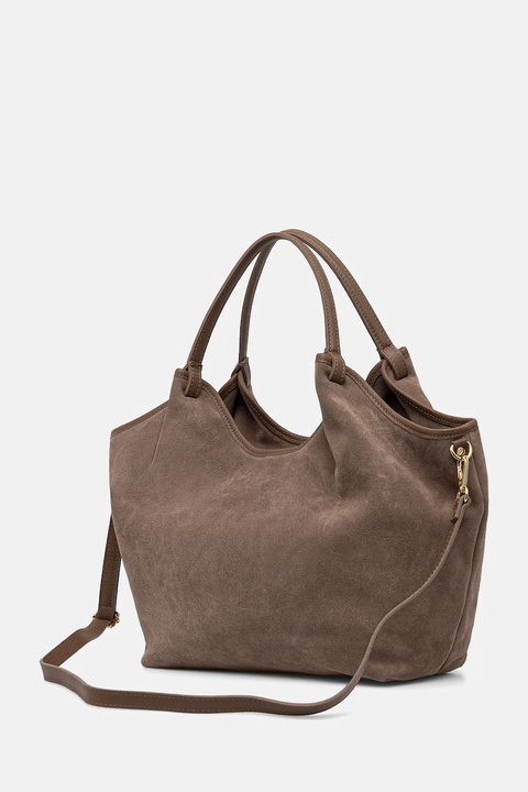 Answear.LAB torebka zamszowa kolor brązowy - zdjęcie produktu nr 2