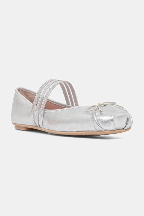 Pretty Ballerinas baleriny skórzane Kristen kolor srebrny 52198_A - zdjęcie produktu nr 1