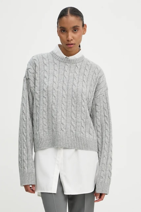 2NDDAY sweter z domieszką wełny Quito damski kolor szary 2245340456 - zdjęcie produktu nr 1