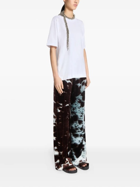 DRIES VAN NOTEN cowhide-print trousers - Black - zdjęcie produktu nr 1