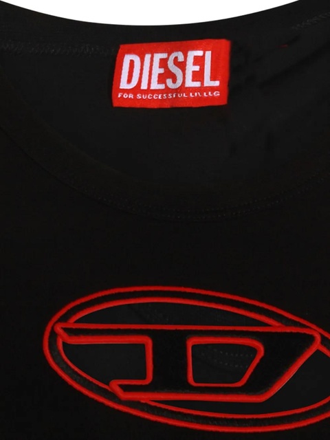 Diesel logo-embroidered sleeveless tank top - Black - zdjęcie produktu nr 2