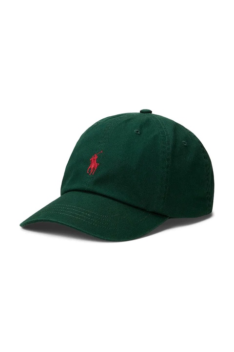 Polo Ralph Lauren czapka z daszkiem bawełniana kolor zielony gładka 211912843 - zdjęcie produktu nr 1