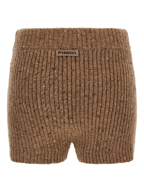 PINKO embellished ribbed shorts - Brown - zdjęcie produktu nr 1