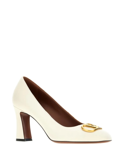 Valentino Garavani 80mm VLogo block-heel pumps - Neutrals - zdjęcie produktu nr 1