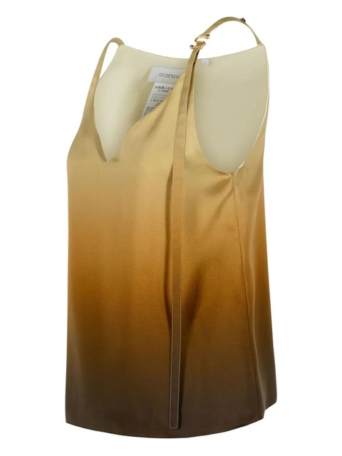 Sportmax gradient V-neck silk top - Neutrals - zdjęcie produktu nr 1