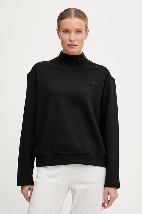Guess bluza DORA damska kolor czarny gładka V5BQ13 K1981 - zdjęcie produktu nr 1