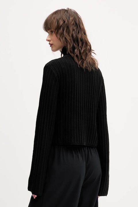 Karl Lagerfeld Jeans sweter damski kolor czarny z golfem A4W18021 - zdjęcie produktu nr 2