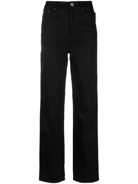 ROTATE BIRGER CHRISTENSEN crystal-embellished straight-leg jeans - Black - zdjęcie produktu nr 1
