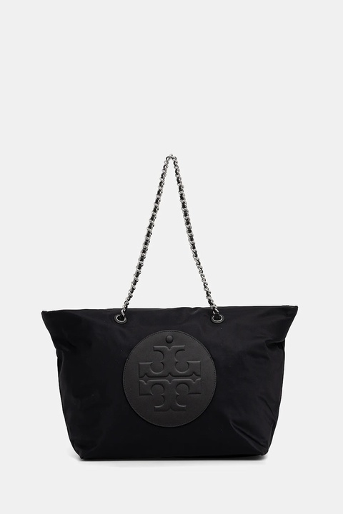 Tory Burch torebka Ella Chain Zip Tote kolor czarny 171639.001 - zdjęcie produktu nr 1