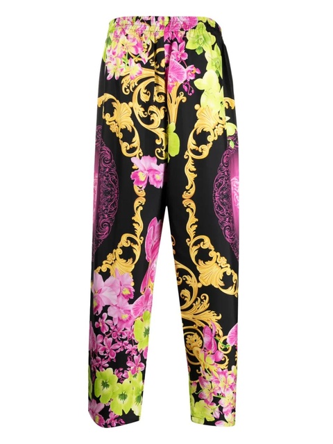 Versace floral-print silk beach trousers - Black - zdjęcie produktu nr 2
