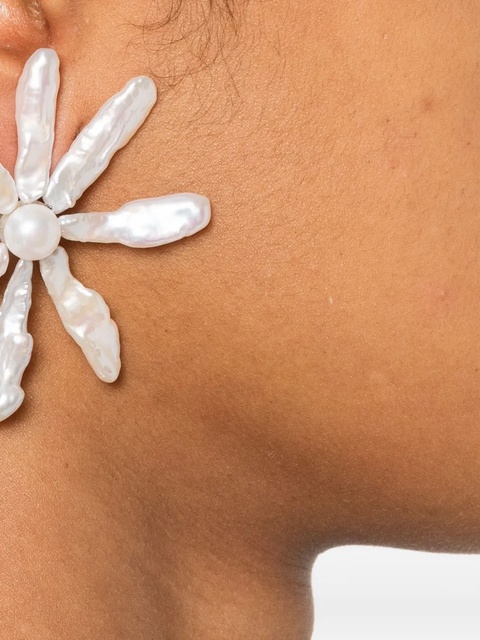 Simone Rocha flower-design earrings - Silver - zdjęcie produktu nr 1