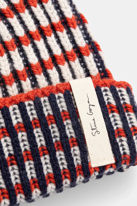 Stine Goya czapka z dodatkiem wełny 0 kolor czerwony SG-AW25-A044-2425 - zdjęcie produktu nr 2