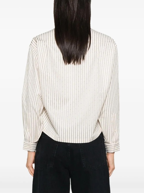 SANDRO striped shirt - Green - zdjęcie produktu nr 2