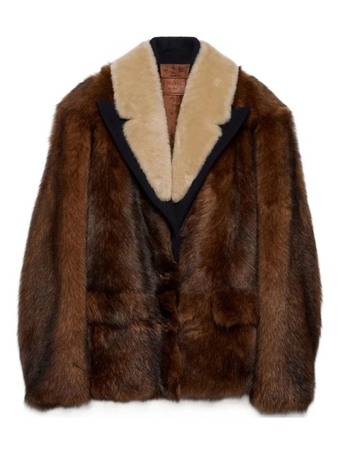 Prada shearling coat - Brown - zdjęcie produktu nr 1