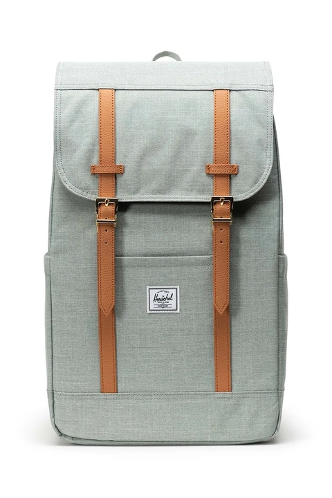 Herschel plecak kolor zielony duży gładki 11397-06569-OS - zdjęcie produktu nr 1