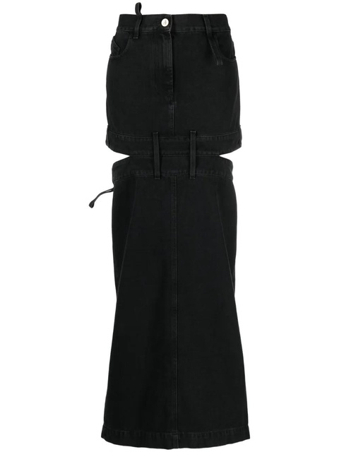 The Attico midi denim skirt - Black - zdjęcie produktu nr 1