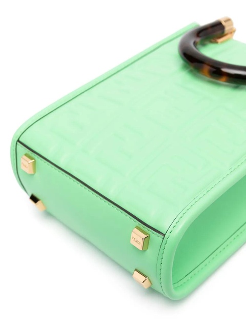 FENDI monogram-debossed tote bag - Green - zdjęcie produktu nr 2