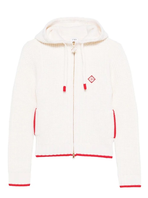 Casablanca waffle zip-up hoodie - Neutrals - zdjęcie produktu nr 1