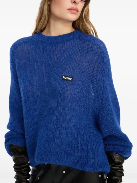 ROTATE BIRGER CHRISTENSEN logo-patch sweater - Blue - zdjęcie produktu nr 2