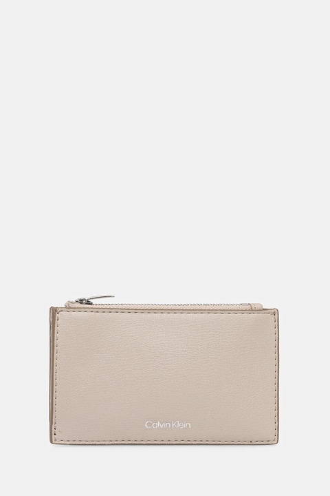 Calvin Klein portfel damski kolor beżowy LV04F1090G - zdjęcie produktu nr 1