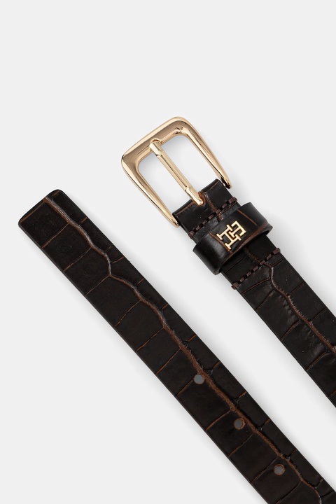 Tommy Hilfiger pasek skórzany damski kolor brązowy AW0AW17975 - zdjęcie produktu nr 2