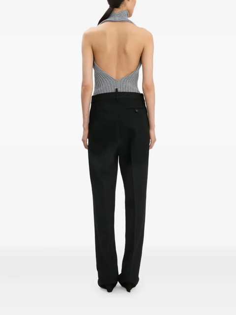 Victoria Beckham ribbed halter neck top - Grey - zdjęcie produktu nr 2