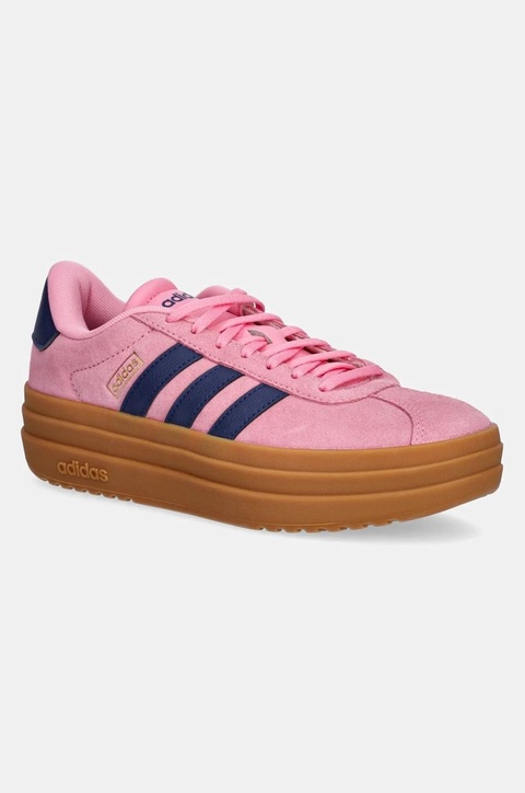 adidas sneakersy zamszowe Vl Court Bold damskie kolor różowy JI1789 - zdjęcie produktu nr 1