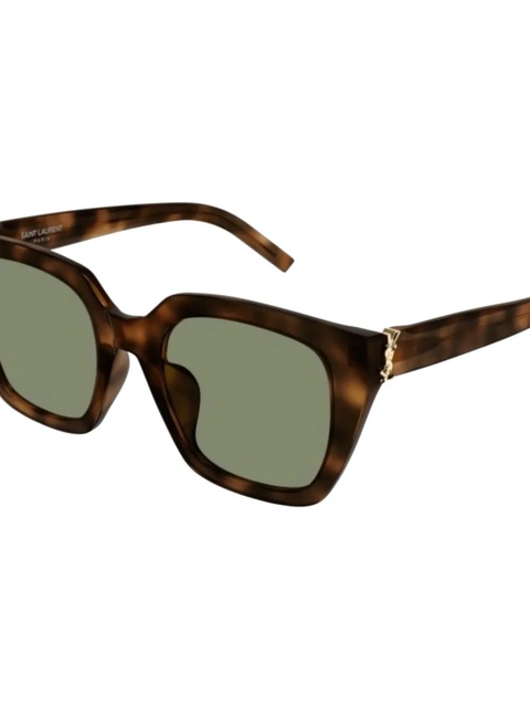 Saint Laurent Eyewear tortoiseshell geometric sunglasses - Brown - zdjęcie produktu nr 2