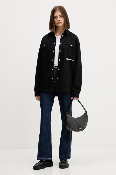 Karl Lagerfeld Jeans torebka kolor szary A4W30237 - zdjęcie produktu nr 2