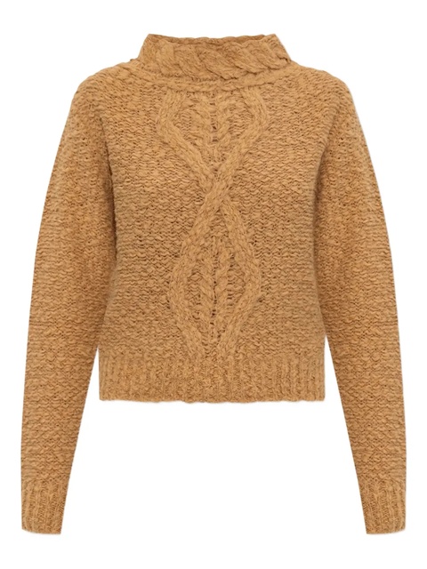 ISABEL MARANT cable-knit turtleneck sweater - Brown - zdjęcie produktu nr 1