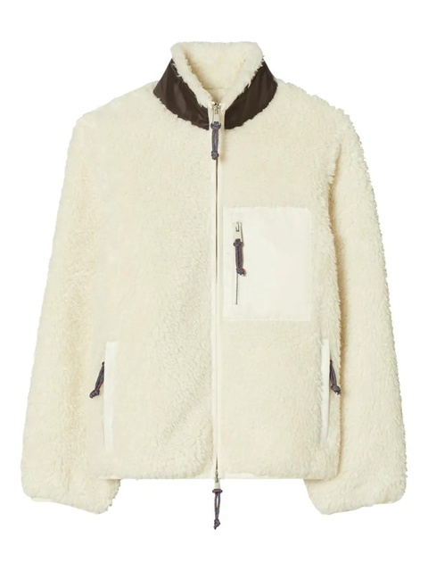 Tory Burch fleece colourblock jacket - Neutrals - zdjęcie produktu nr 1