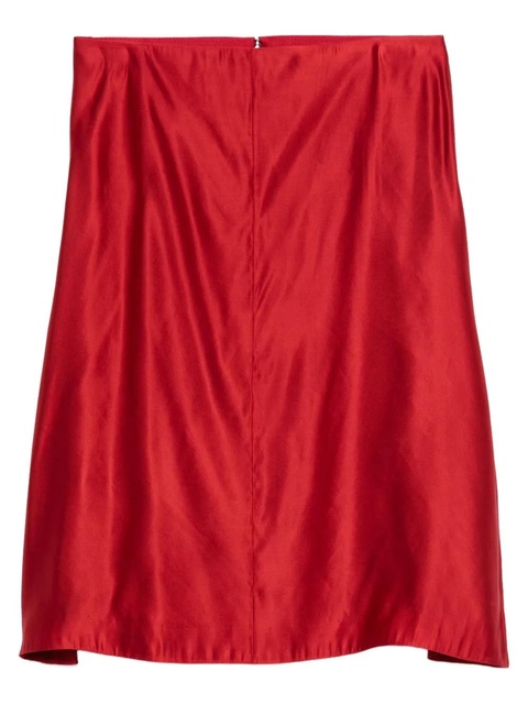 KHAITE satin midi skirt - Red - zdjęcie produktu nr 1