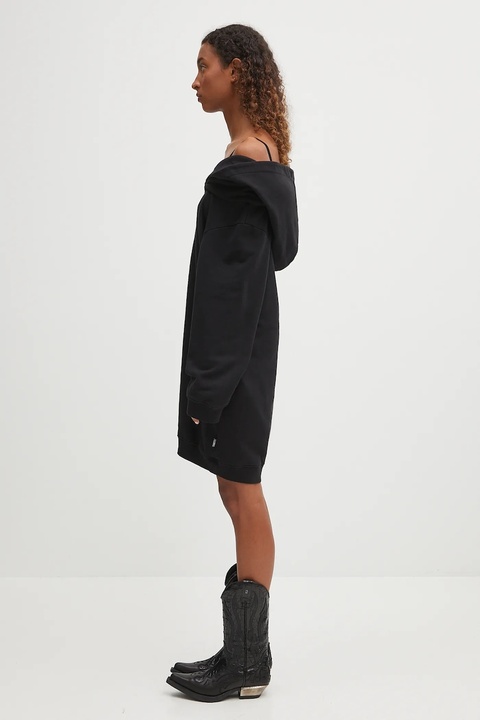 MM6 Maison Margiela sukienka bawełniana kolor czarny mini oversize S52DD0074.M25014.900 - zdjęcie produktu nr 2