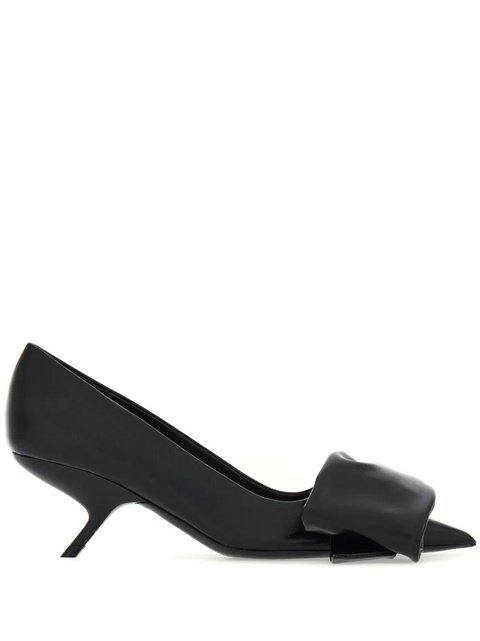 Ferragamo 105mm oversized-bow leather pumps - Black - zdjęcie produktu nr 1