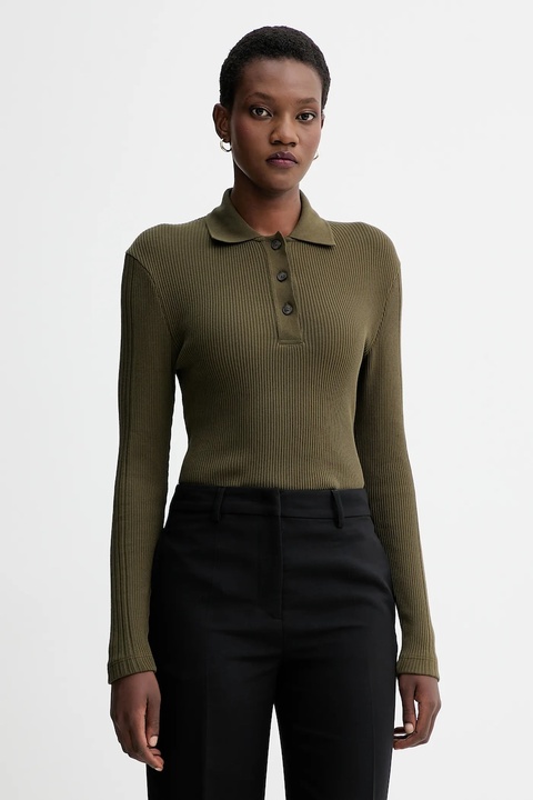 Marc O'Polo longsleeve bawełniany kolor zielony 509205655001 - zdjęcie produktu nr 1