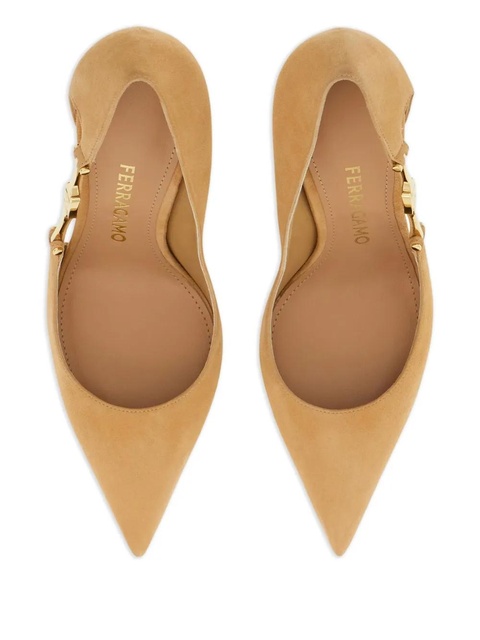 Ferragamo 95 cut-out buckle pumps - Neutrals - zdjęcie produktu nr 2