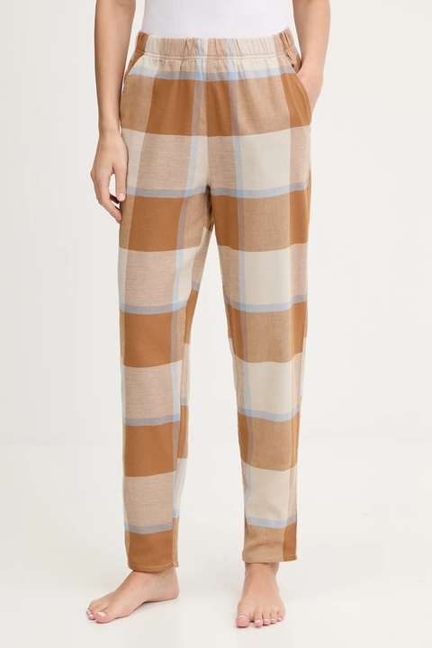 United Colors of Benetton spodnie piżamowe bawełniane damska kolor brązowy bawełniana 40EP3F00I - zdjęcie produktu nr 1