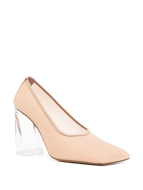 Amina Muaddi Charlotte 100mm pumps - Neutrals - zdjęcie produktu nr 1