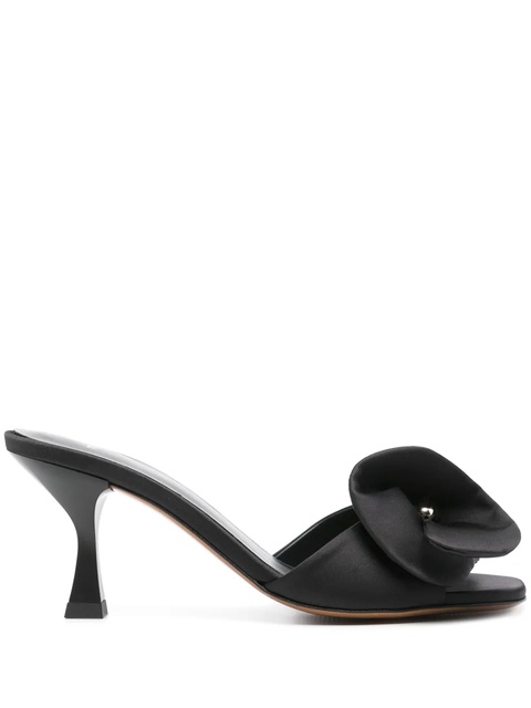 Maje 70mm floral-appliqué mules - Black - zdjęcie produktu nr 1