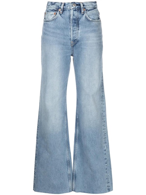 RE/DONE 70s Ultra high-rise wide-leg jeans - Blue - zdjęcie produktu nr 1