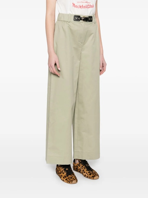 Maje embossed-logo trousers - Green - zdjęcie produktu nr 2