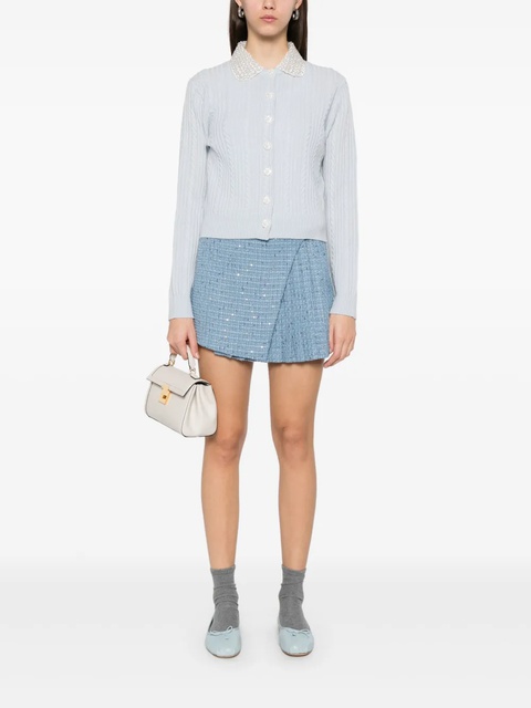 Maje embellished-collar cardigan - Blue - zdjęcie produktu nr 2