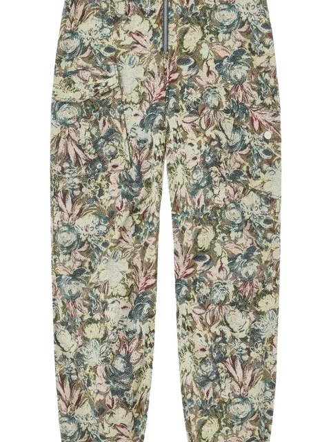 GANNI Tapestry floral-pattern flared trousers - Neutrals - zdjęcie produktu nr 2